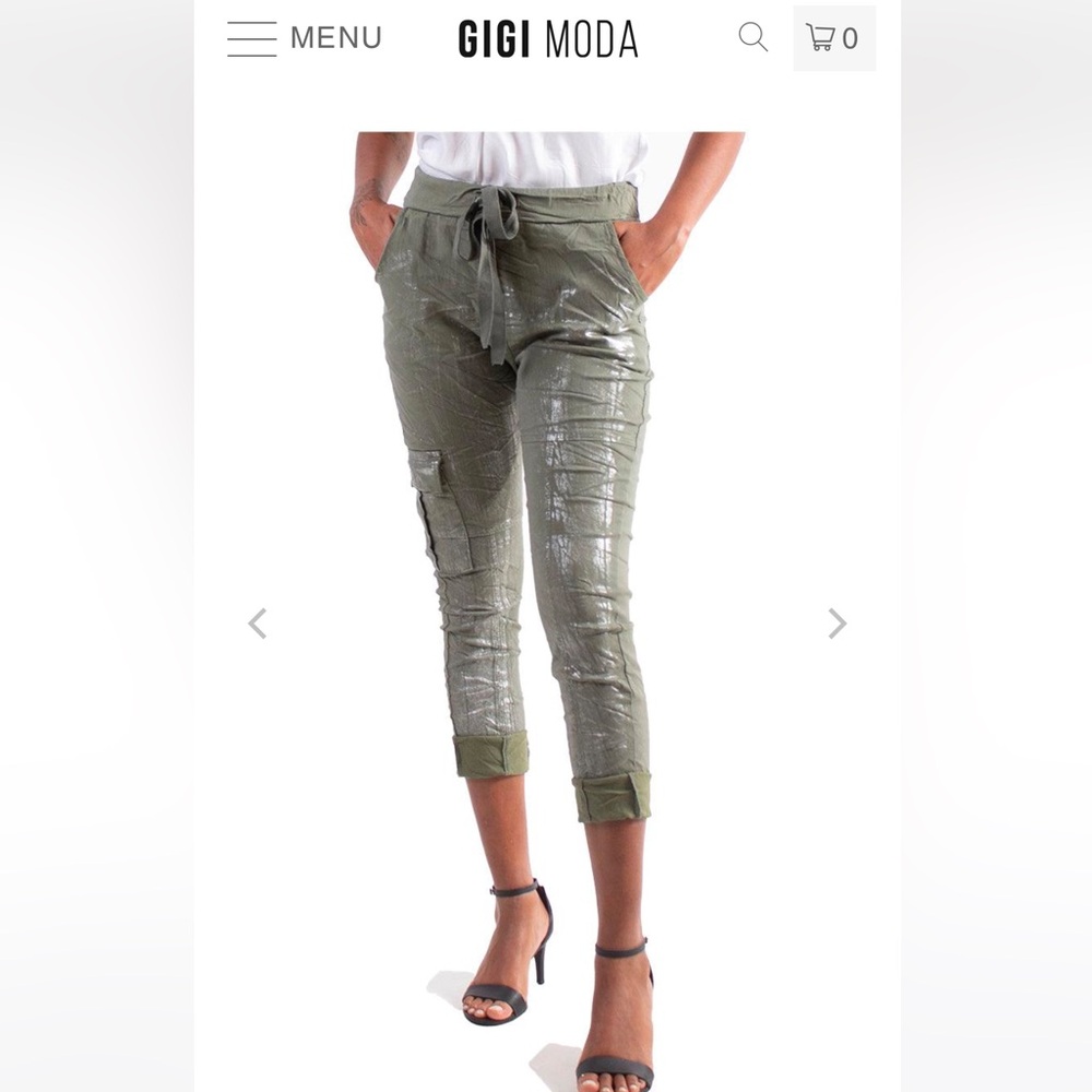 Gigi Moda cropped olive pants
